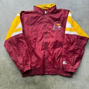 90s College University of Southern California Trojans Windbreaker Jacket Mens XL